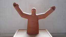 Paradox- terra cotta figure with electric light