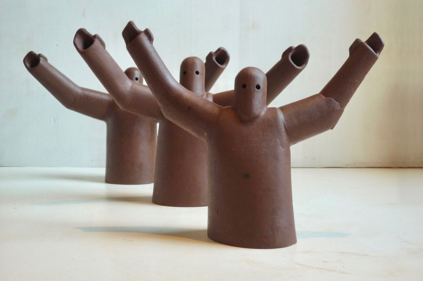 Work in progress on Paradox- terra cotta figure