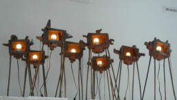 War of the Worlds, a ceramic installation by Simon Fell contemporary ceramics